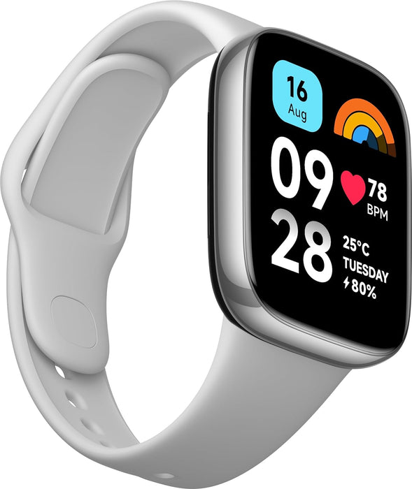 ساعة Redmi Watch 3 النشطة، شاشة IPS LCD مقاس 1.83 بوصة، عمر البطارية 12 يومًا، أوضاع رياضية متعددة، معدل ضربات القلب ومقاومة للماء حتى 5 ATM - رمادي
