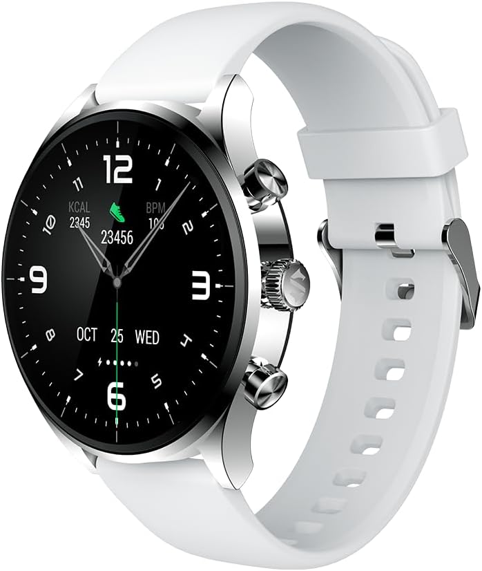 Black Shark S1 Classic Smartwatch With 1.43 Display, 12 Days Battery Life, Gaming Health Monitoring, Sports & Fitness Modes & Water Resistant - Silver