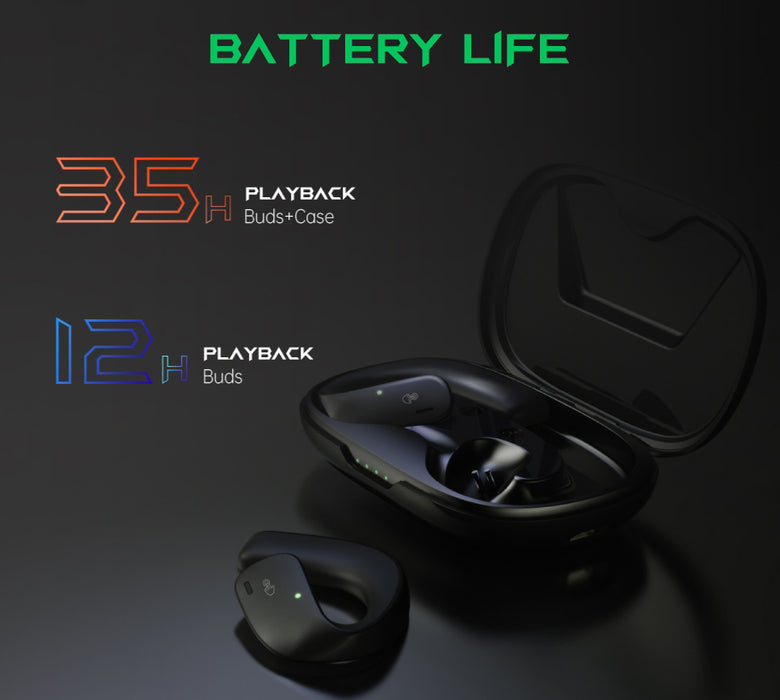 Black Shark Earphone T20  Earphone With Open Ear Wireless Design, 35H Long Battery Life,5.3 Bluetooth Connectivity and IPX67 Water Resistance - Gold