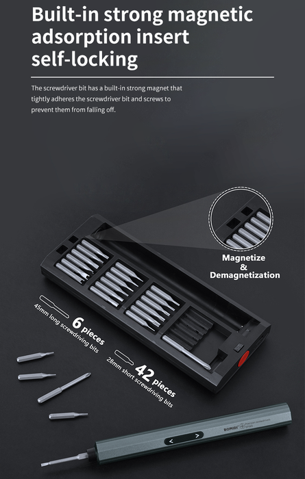 BOMIDI EPS03 Electric Screwdriver Set - Black