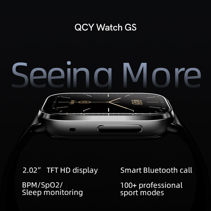 QCY Watch GS Smart Sports Watch With 2.02 Large Display - Black