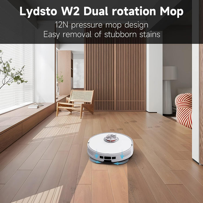 Lydsto Self-Cleaning Sweeper W2 Robot Vacuum & Mop Combo - White