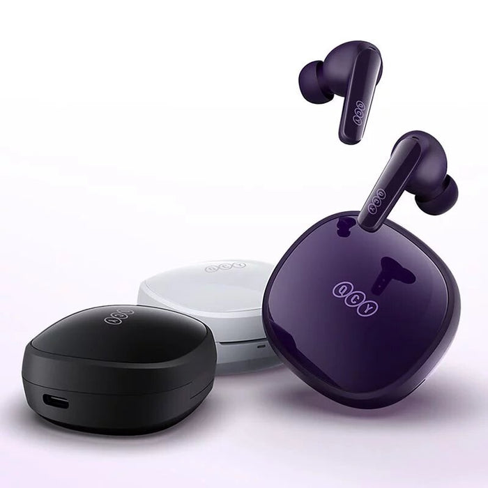 QCY T13X TWS Wireless Earbuds With 5.3 Bluetooth -Purple