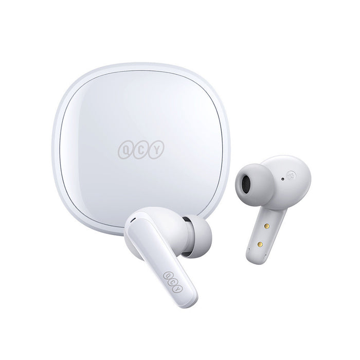 QCY T13X TWS Wireless Earbuds With 5.3 Bluetooth - White