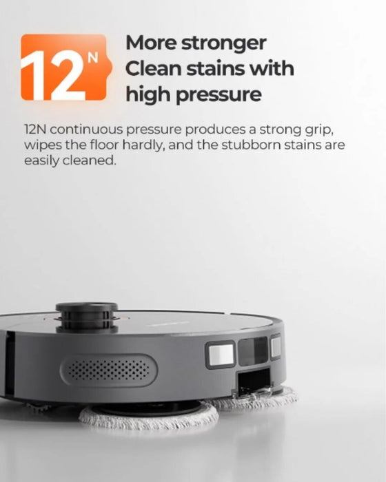 UWANT U200 Robot Vacuum Cleaner:  3-in-1 Self-Emptying Mopping Robot Vacuum with App Control - Grey