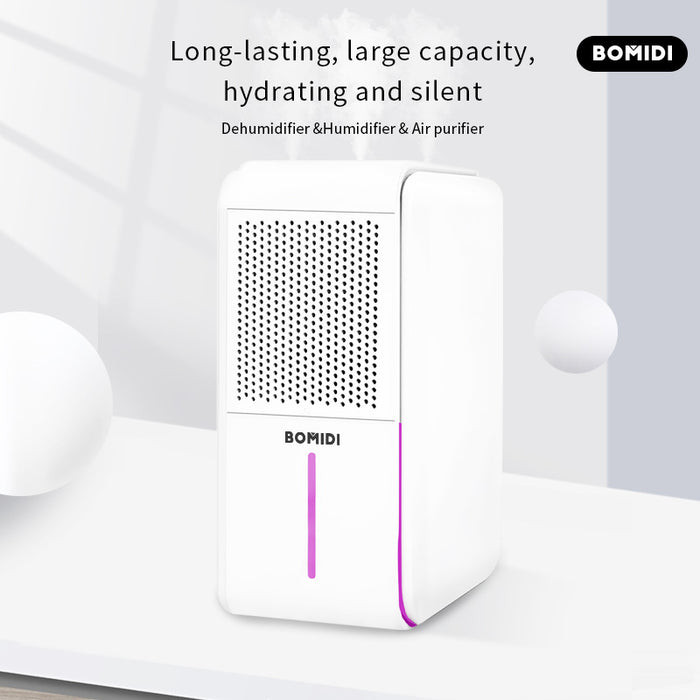 BOMIDI Smart Humidity Machine UH02 With 1L Water Tank Capacity,Low Noise, 4 Modes, 7- Color LED Light,Timer Settings & Water Shortage Reminder - White