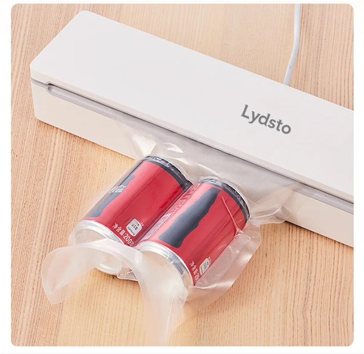 Lydsto Automatic Vacuum Sealer Machine Anti Moist Bag Sealer, Food Preserving Machine With Vacuum Hose 5pcs Sealing Bags & 60kpa Suction Force - White