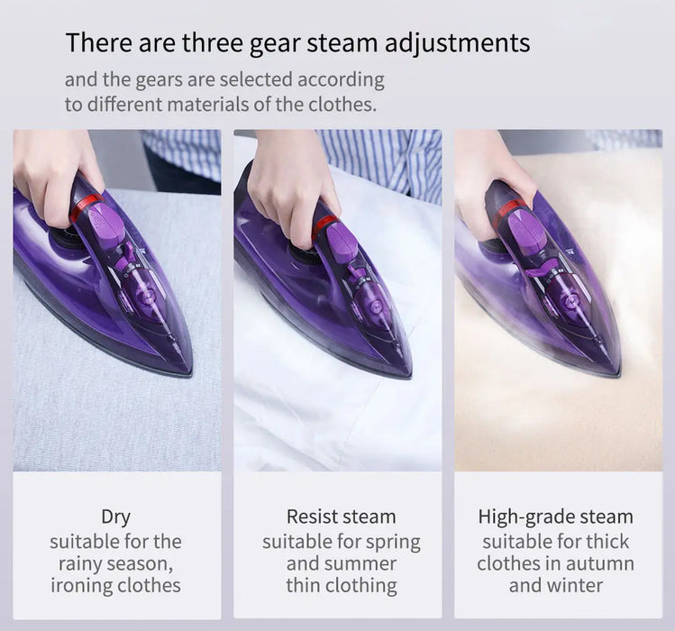 Lofans Cordless Steam Iron YD-012V, Multi Function Ironing Garment-Purple