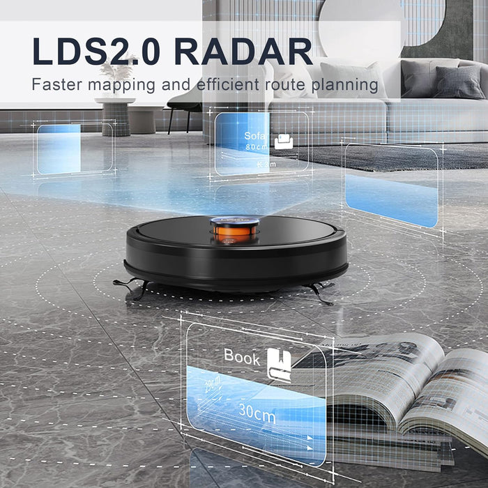 Lydsto R5 3-in-1 Smart Robot Vacuum Cleaner With Mop 3 Liters Dust Tank - Black