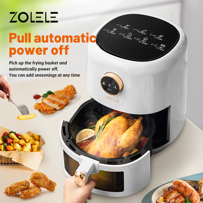 Zolele ZA004 Electric Air Fryer 4.5L Capacity  - WHITE
