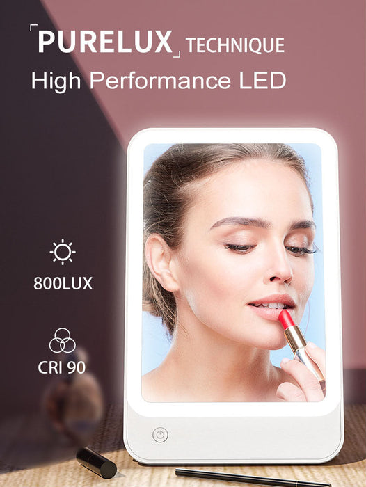 Bomidi R1 Make Up Mirror LED Light Mirror 3 Brightness Level - White