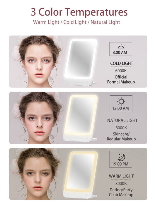 Bomidi R1 Make Up Mirror LED Light Mirror 3 Brightness Level - White
