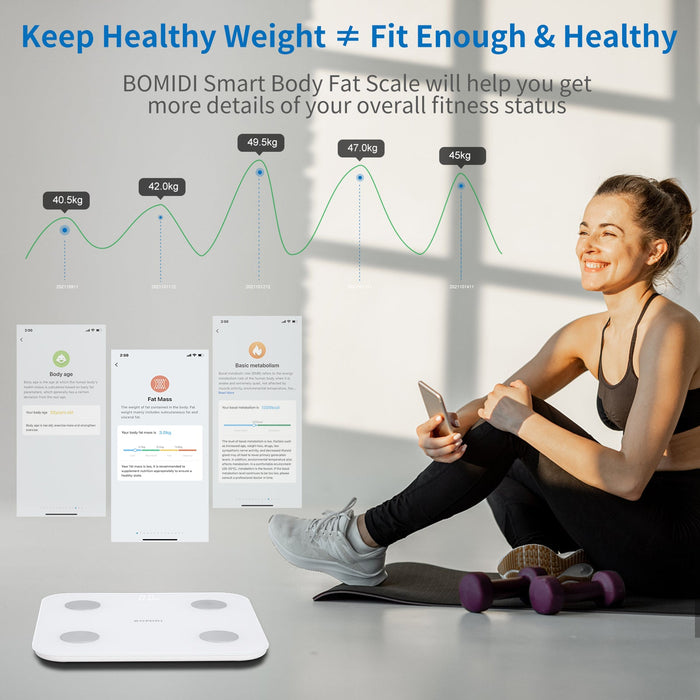 Bomidi S1 Smart Digital Weight Scale - White