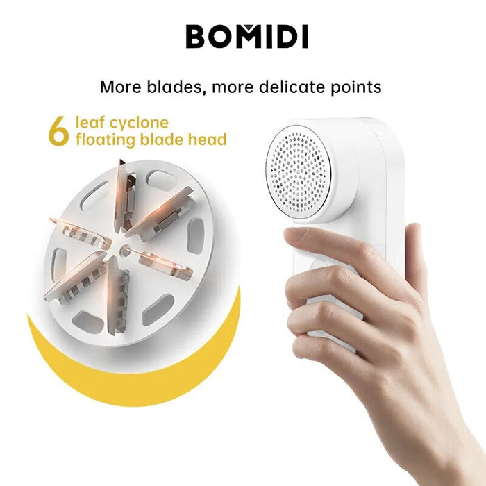 BOMIDI BMQ02 Mini Clothing Hair Ball Trimmer - White