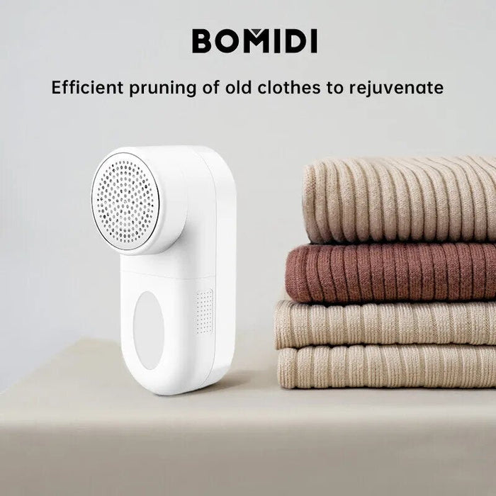 BOMIDI BMQ02 Mini Clothing Hair Ball Trimmer - White
