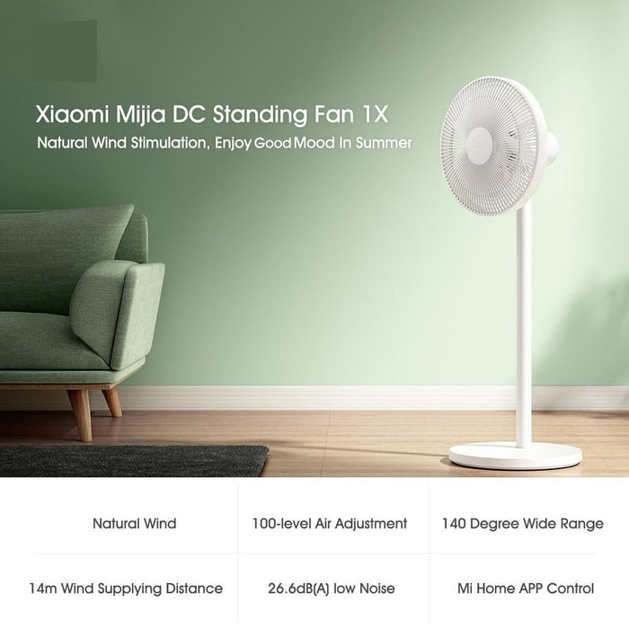 Xiaomi Smart Standing Fan 2 Pro Ventilateur double couche rechargeable portable sans fil Ventilation grand angle avec contrôle intelligent et commande vocale AI - Blanc
