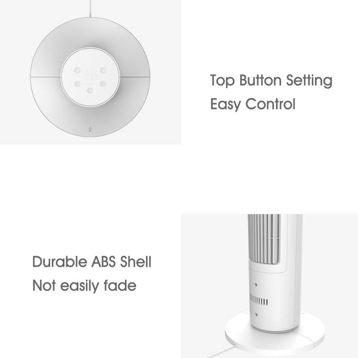 Xiaomi Mijia Ventilateur tour intelligent sans pales, ventilateur tour frais et à faible bruit, refroidisseur de climatiseur avec contrôle par application, contrôle WiFi et commande vocale intelligente - Blanc