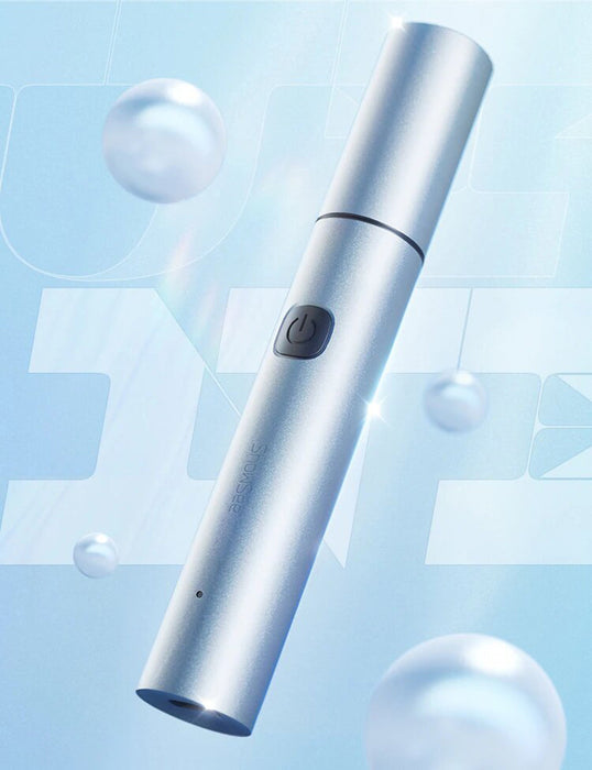 Showsee C3-B tondeuse électrique pour poils de nez et tondeuse à sourcils double usage pour homme et femme batterie rechargeable 1000 mAh-bleu
