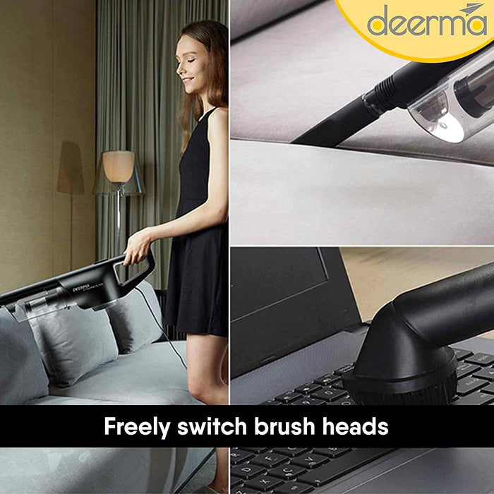 Deerma DX600 2-in-1 Handheld Vacuum Cleaner  - Black
