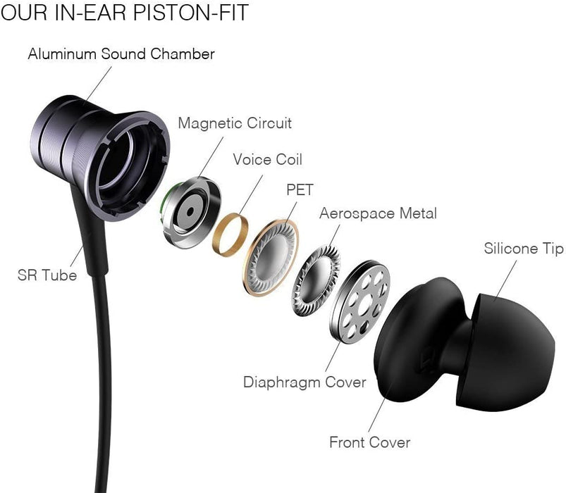 1More E1009 Piston Fit Wired Earphone - Black