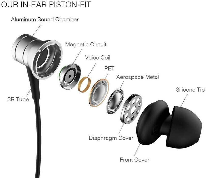 1More E1009 Piston Fit Wired Earphone - Silver