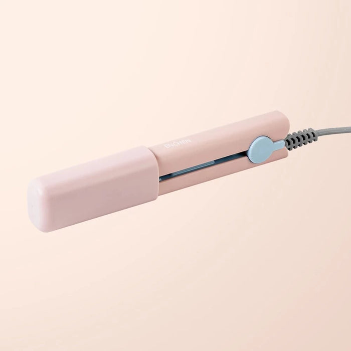 Enchen EH1002 Mini lisseur électrique et bigoudi à un bouton de contrôle de la température outil de coiffure longue durée - Rose