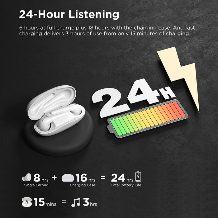 1MORE ES303 ComfoBuds 2 سماعات أذن لاسلكية - أبيض