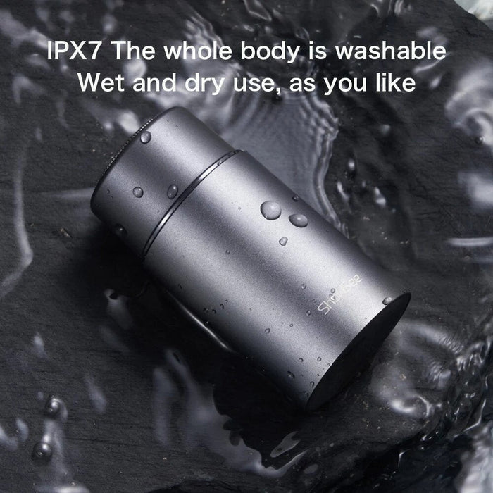 ShowSee F101-GY ماكينة حلاقة كهربائية صغيرة محمولة IPX7 مقاومة للماء - أسود