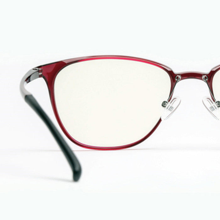 小米TS电脑眼镜防蓝光阻挡UV400防护眼镜抗疲劳自适应鼻托眼镜-红色