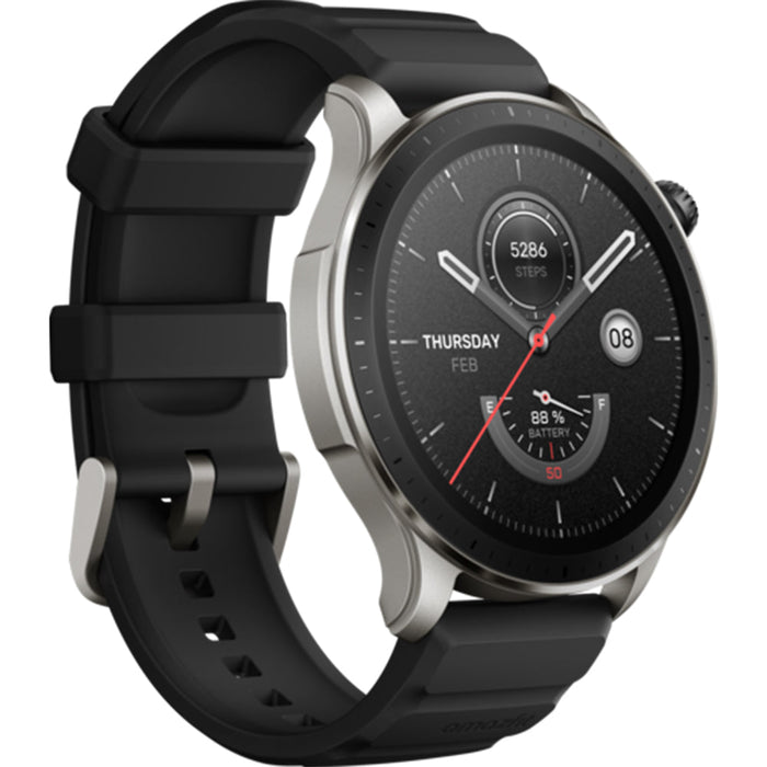 Amazfit GTR 4 智能手表 - 1.43 英寸 - 黑色/红色