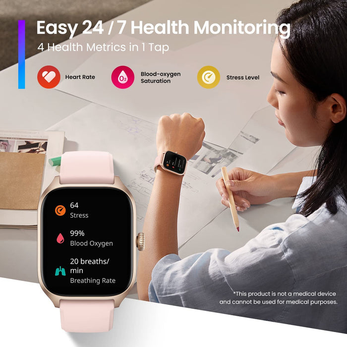 Amazfit GTS 4 Smart Watch 1.75-inch - Pink