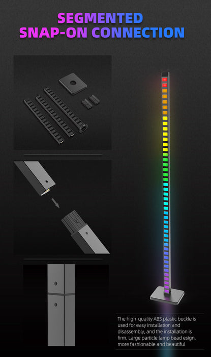 Enchen 智能音乐旋律灯多色派对灯 6 种音乐节奏模式 | Alexa 和 Google 助理 |内置麦克风-黑色