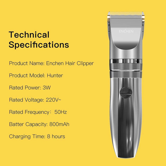 Enchen Hunter Electric Hair Trimmer Cordless Shaver - Grey