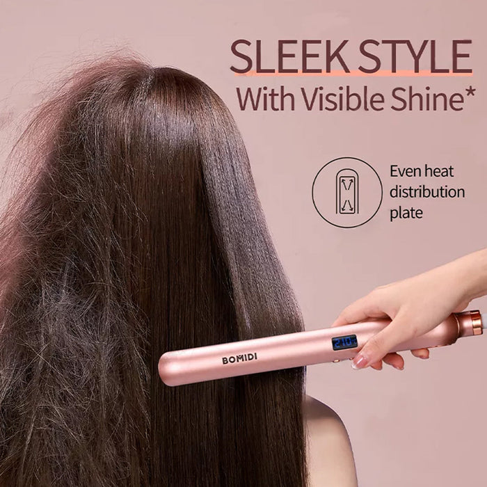 Bomidi HS1 Electric Hair Straightening Iron - Pink
