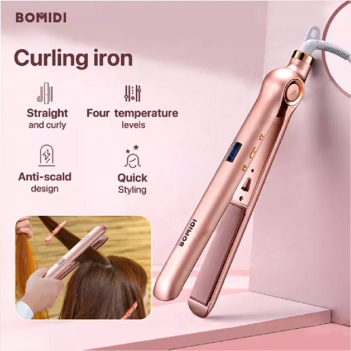 Bomidi HS1 Electric Hair Straightening Iron - Pink