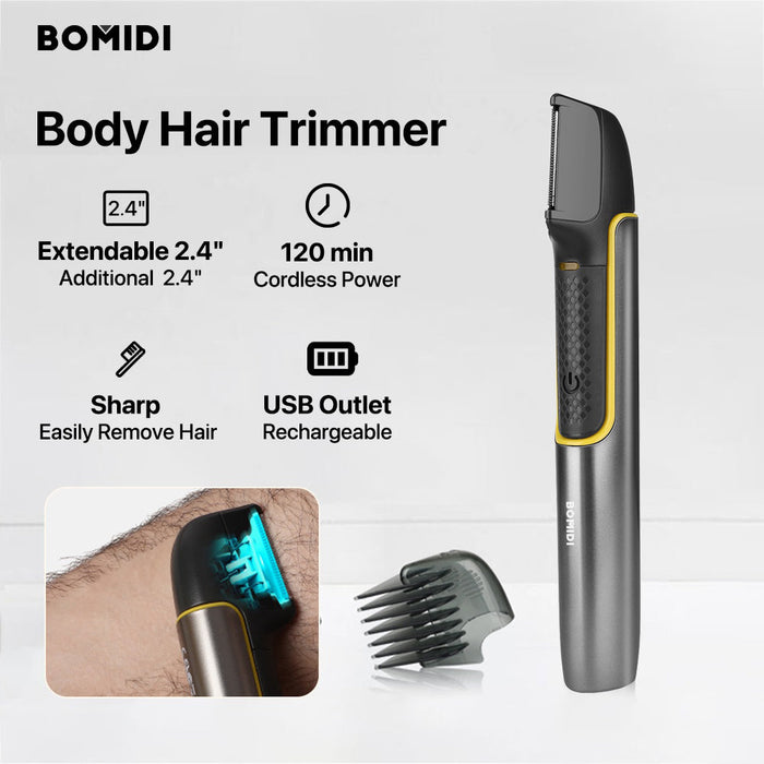 ماكينة حلاقة شعر الجسم الكهربائية من بوميدي HT1 - فضي