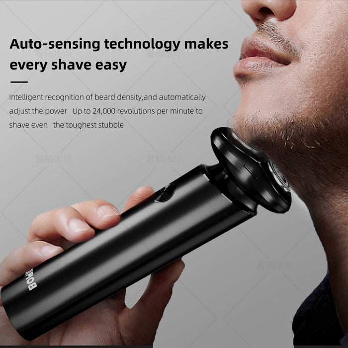 Bomidi M7 Electric Shaver Wet & Dry IPX7 Waterproof Facial Beard Trimmer - Black