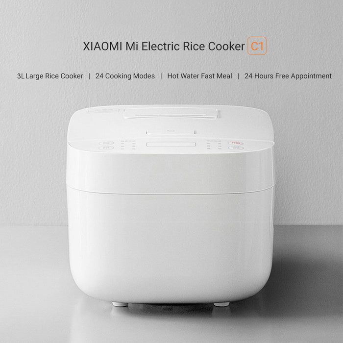 شاومي C1 طباخ أرز كهربائي 3 لتر 650 وات 220 فولت - أبيض