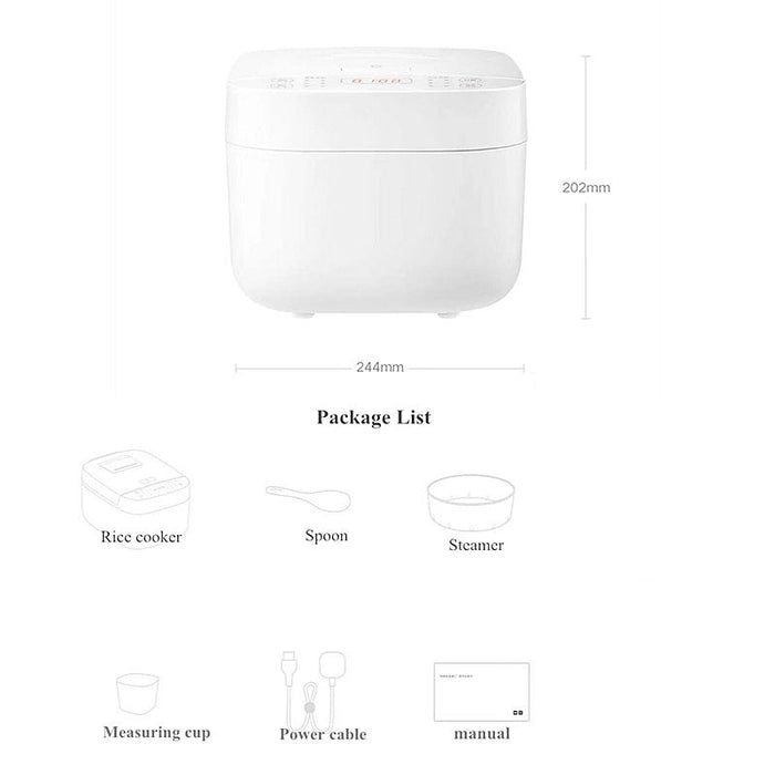 Xiaomi C1 Electric Rice Cooker 3 Liters 650W 220V - White