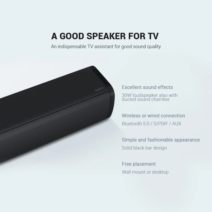 Redmi TV Soundbar Bluetooth Speaker 30W SPDIF / AUX - Black