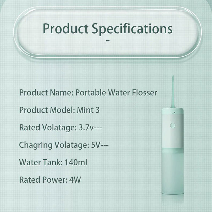 Enchen Mint 3 Portable Electric Dental Water Flosser Oral Irrigator 140ML - Green