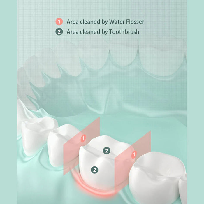 جهاز تنظيف الأسنان الكهربائي المحمول Enchen Mint 3 لتنظيف الأسنان بالمياه 140 مل - أخضر