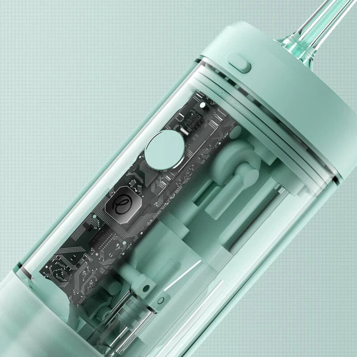 Enchen Mint 3 Irrigateur oral électrique portable avec 3 modes de nettoyage Nettoyant pour dents à jet d'eau 140 ml IPX7 Flusher dentaire étanche - Vert