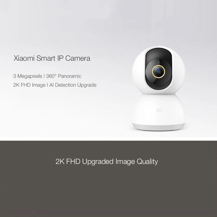 Caméra de sécurité domestique Xiaomi Mi 360 ° 2K Ultra HD avec caméra de surveillance à vision nocturne à détection humaine AI - Blanc