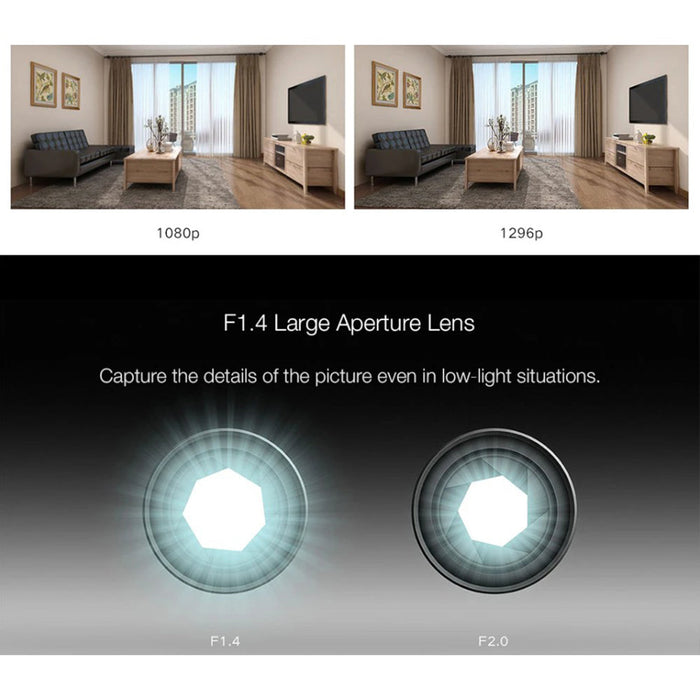 Caméra de sécurité domestique Xiaomi Mi 360 ° 2K Ultra HD avec caméra de surveillance à vision nocturne à détection humaine AI - Blanc