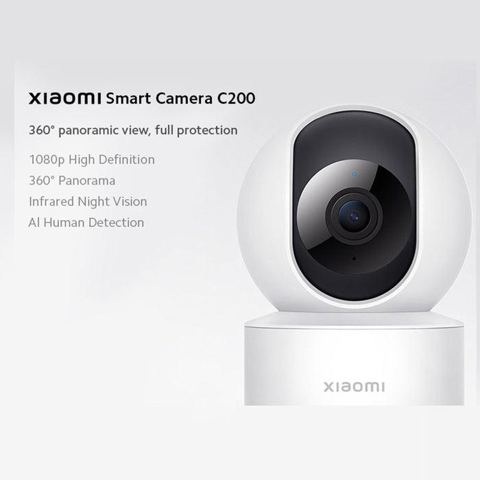 Xiaomi Smart Camera C200 Caméra de sécurité Caméra haute résolution 1080P Vue complète à 360 degrés avec appel vocal - Blanc