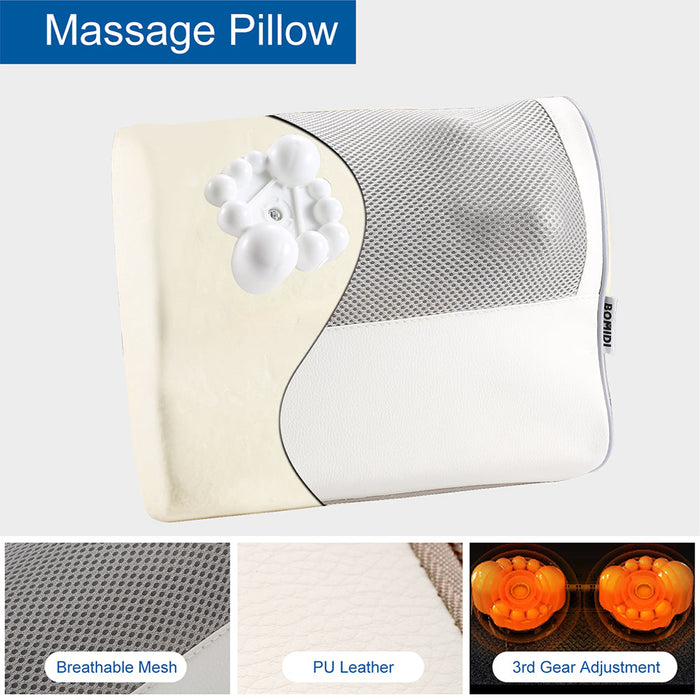 Bomidi MP1 Massage Pillow Back Massager - White