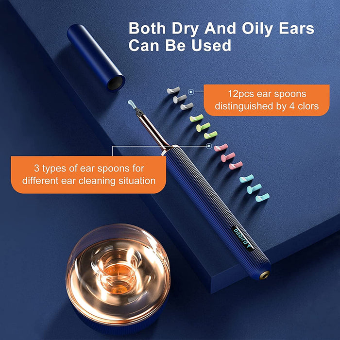عصا تنظيف الأذن الذكية من بيبيرد نوت 3 برو - أزرق