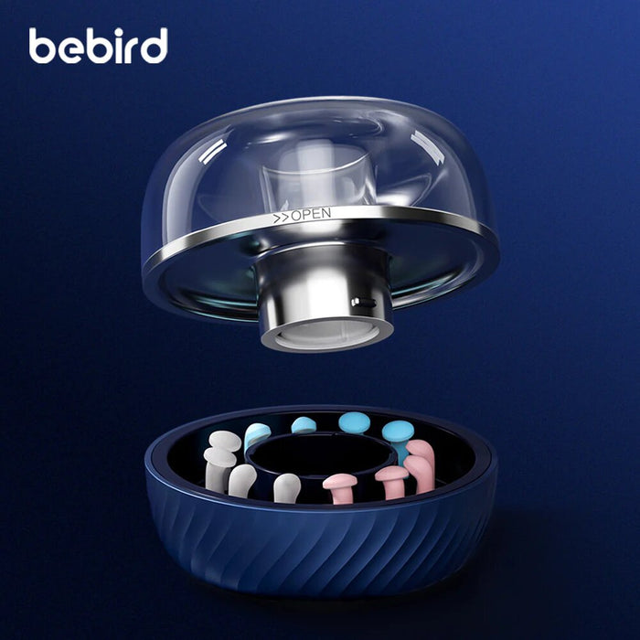 Bebird Note5 Pro Bâton de nettoyage d'oreille visuel intelligent avec caméra intégrée de 10 mégapixels et connectivité WiFi pour iOS/Android Outil de suppression de cérumen en temps réel - Bleu arctique
