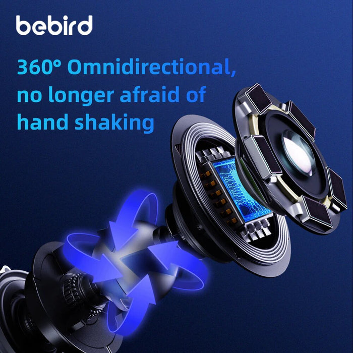 Bebird Note5 Pro Bâton de nettoyage d'oreille visuel intelligent avec caméra intégrée de 10 mégapixels et connectivité WiFi pour iOS/Android Outil de suppression de cérumen en temps réel - Bleu arctique